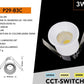 5 Pezzi Mini Faretto LED da Incasso 3W CCT Switch 3000K/4000K/6500K, Foro Ø35 mm, 300 lm, CRI≥80, Fascio 30°, Faretto Rotondo da Soffitto in Alluminio per Cartongesso, Bianco/Argento, P29