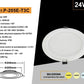 Pannello LED da Incasso Rotondo 24W 2400LM, 3 Temperature Colore Selezionabili 3000K 4000K 6500K, Faretto LED Ø240mm, Foro Ø205mm, Fascio 120°, CRI≥80, IP20, 1 Pezzo, P-205E-T3C
