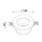 Portafaretto in Gesso da Incasso GU10 Ø120 mm – Verniciabile, Per Cartongesso, Compatibile LED, Design Minimal Bianco GS-15