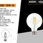 Lampadine LED E27 G95 15W, Confezione da 5 Pezzi, 1870LM, Luce 3000K/4000K/6500K, Globo Grande in Vetro Trasparente Ø95mm, Illuminazione a 360°, Basso Consumo Energetico, Modello G95-15W