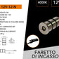 5 Pezzi Mini Faretto LED da Incasso 12V DC, 0,1W, IP20, Ø12 mm, Cavo da 2 m, Luce Segnapasso per Mobili, Vetrine, Scale, Camper e Illuminazione Decorativa, Modello 12V-12