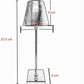 Lampada da Tavolo Ricaricabile LED  – Senza Fili, 3 Temperature di Colore, Dimmerabile Touch, USB, Moderna per Ristorante, Camera, Comodino D27-3C