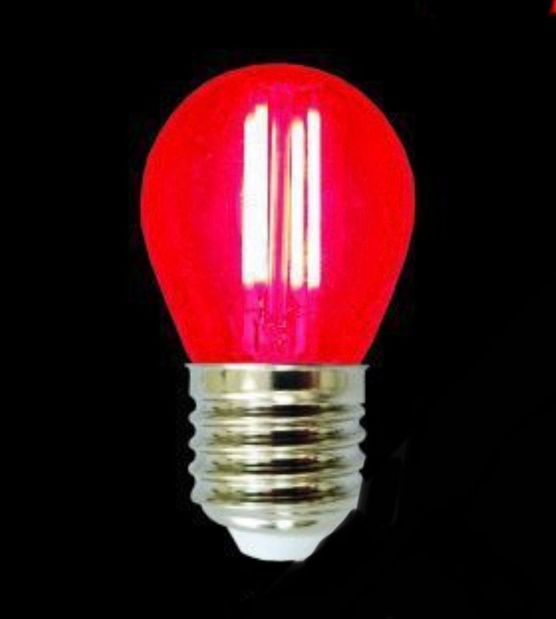 Lampadine LED E27 G45 4W, Confezione da 5 Pezzi, 440LM, 3000K/4000K/6500K e Colori Rosso Verde Blu, Lampadine Decorative in Vetro Trasparente, Luce a 360°, Basso Consumo, Modello G45A-T