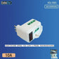 5Pezzi Adattatore Spina Italiana 10A con 2 Prese (Bipasso 10/16A + Schuko), Salvaspazio con Interruttore ON/OFF 250V – XSL1065