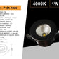 5 Pezzi,Faretti LED da Incasso 1W, Foro Ø32 mm, 80 lm, Luce 3000K/4000K/6500K o Rosso/Verde/Blu, Fascio 30°, AC 110-240V, Corpo in Alluminio, Modello P-31