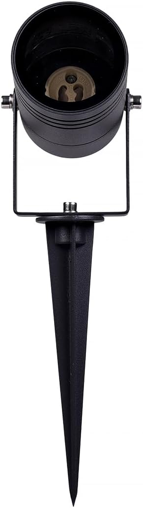 Faretto da Giardino con Picchetto GU10, IP65 Impermeabile, Orientabile, Corpo in Alluminio, Spot da Esterno per Giardino/Siepi/Vialetti – Attacco GU10 (Lampadina Non Inclusa) 837WA-B80-G