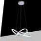 TEKHOME LAMPADARIO LED A SOSPENSIONE MODERNO INTRECCIATO CON FINITURA CROMATA 60W 3000K - 4000K - 6500K A50 (ARGENTO 3 COLORE)