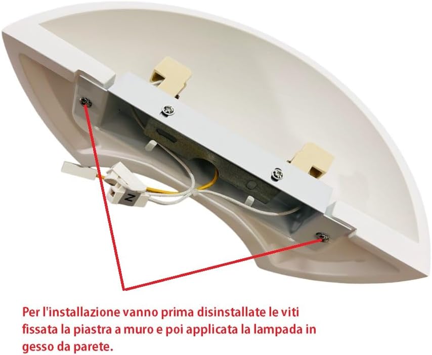 TEKHONE Applique da Parete in Gesso Bianca, Lampada da Muro Design Moderno, Luce Indiretta Up & Down, Attacco R7S, Verniciabile per Interni – GS-E72