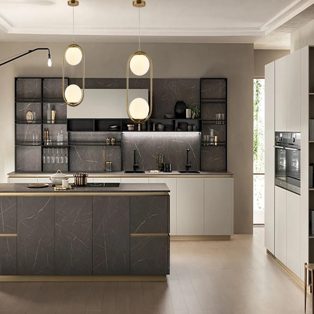 Lampadario Moderno con Attacco G9 - Sospensione Elegante per Interni - Design Minimalista - Ideale per Cucina, Sala da Pranzo, Camera A33