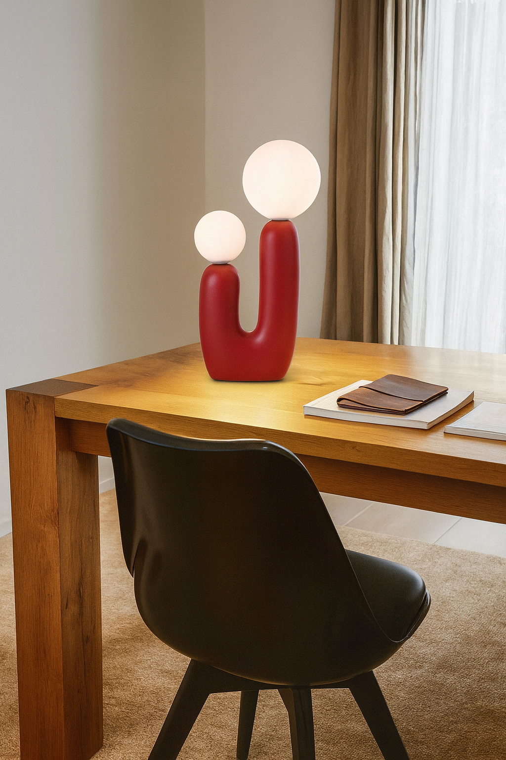 Lampada da Tavolo Design  – Attacco G9, Lampada Decorativa Moderna in Resina, Stile Artistico per Soggiorno, Camera da Letto, Comodino D14