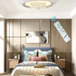 Lampadario LED con Cristalli Dimmerabile con Telecomando 3000K-4000K-6500K, Plafoniera Moderna per Camera da Letto Soggiorno – 3 Misure Disponibili (S/M/G) C30