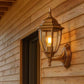 TEKHOME Lanterna da Muro per Esterno E27 IP55 – Lampada da Parete in Alluminio e Vetro, Stile Classico per Giardino, Balcone o Ingresso (Disponibile in 4 Colori) ES09