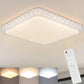 TEKHOME Plafoniera LED da Soffitto 48W Dimmerabile, Forma Quadrata, 3 Colori Selezionabili 3000K-4000K-6500K, Protezione Sovratensione, per Camera Soggiorno Cucina, Bianca C29