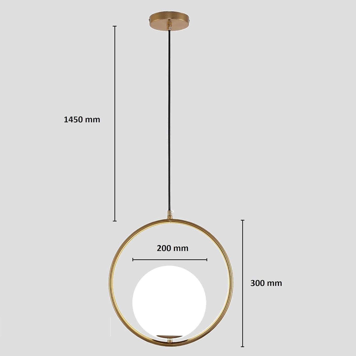 Lampadario bronzo sospensione LED cerchio pendente G9 paralume globo vetro luce tavolo cucina soggiorno ristorante A97