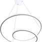 Lampadario led a sospensione anelli incrociati 38 w luce 3000K-6500K B62-B3C