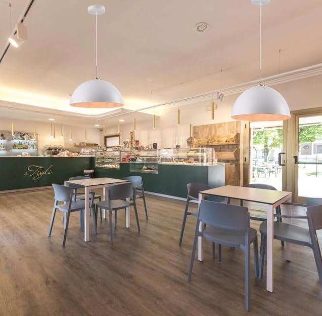 Lampadario a sospensione stile contemporaneo in metallo pendente con attacco E27 luce tavolo cucina ristorante di colore nero o bianco B92