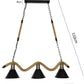 Lampadario da soffitto con corda in canapa vintage retrò lampada con 3 paralumi a campana E27 da soffitto arredamento rustico B24-3