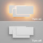 TEKHOME Applique da Muro LED 12W Rettangolare Bianca, Lampada da Parete Moderna in Ferro e Acrilico, 3000K-6500K Regolabile, Design Decorativo per Camera da Letto Soggiorno Corridoio E41-B3C