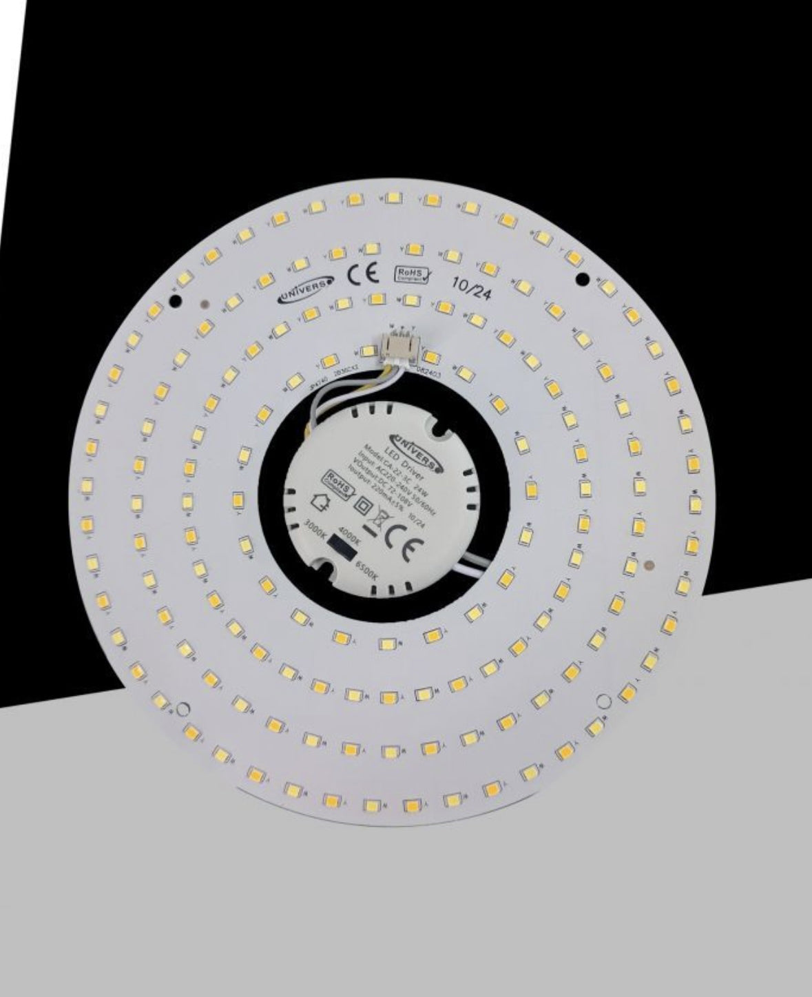 Plafoniera LED Circolare 24W CCT 3000K-6500K, Modulo LED Magnetico Ø190mm, Alta Luminosità 3120LM, Lampada da Soffitto per Interni, Bianco – CA-22-3C