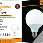 Lampadine LED E27 G95 18W 5 Pezzi, 1850LM, Naturale 4000K, Globo Grande Ø95 mm, Risparmio Energetico, CRI>80, Accensione Istantanea, Serie G95-09