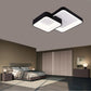 TEKHOME Plafoniera da soffitto a led 58 watt due quadrati lampadario cct tre colorazioni da 3000k a 6500k ideale per soggiorno, camera da letto, cucina e studio C59 (