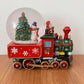 Carillon Natalizio Trenino di Babbo Natale con Globo di Neve Musicale, Decorazione Natalizia da Tavolo, L’Arte del Natale, Carica Meccanica, 22x12x17,5 cm 423521