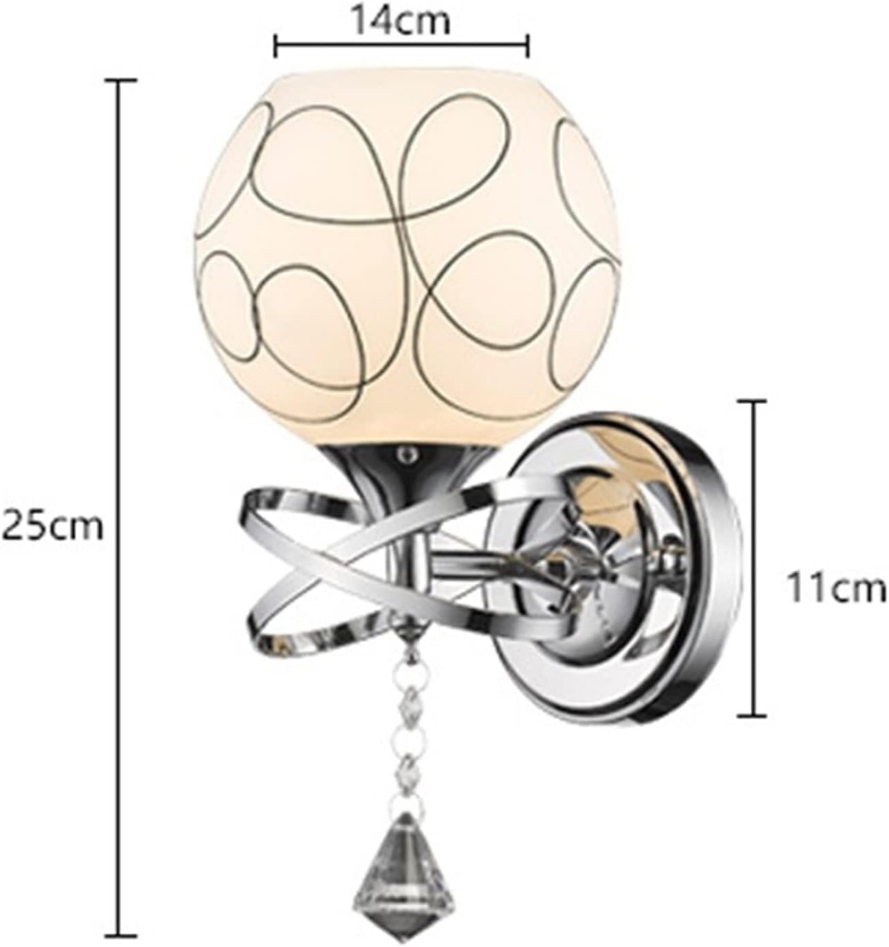 TEKHOME Applique da parete moderna Zona pranzo Illuminazione da parete Lampada da parete in ferro Ombrello in vetro Faretto da parete Sala da pranzo E10