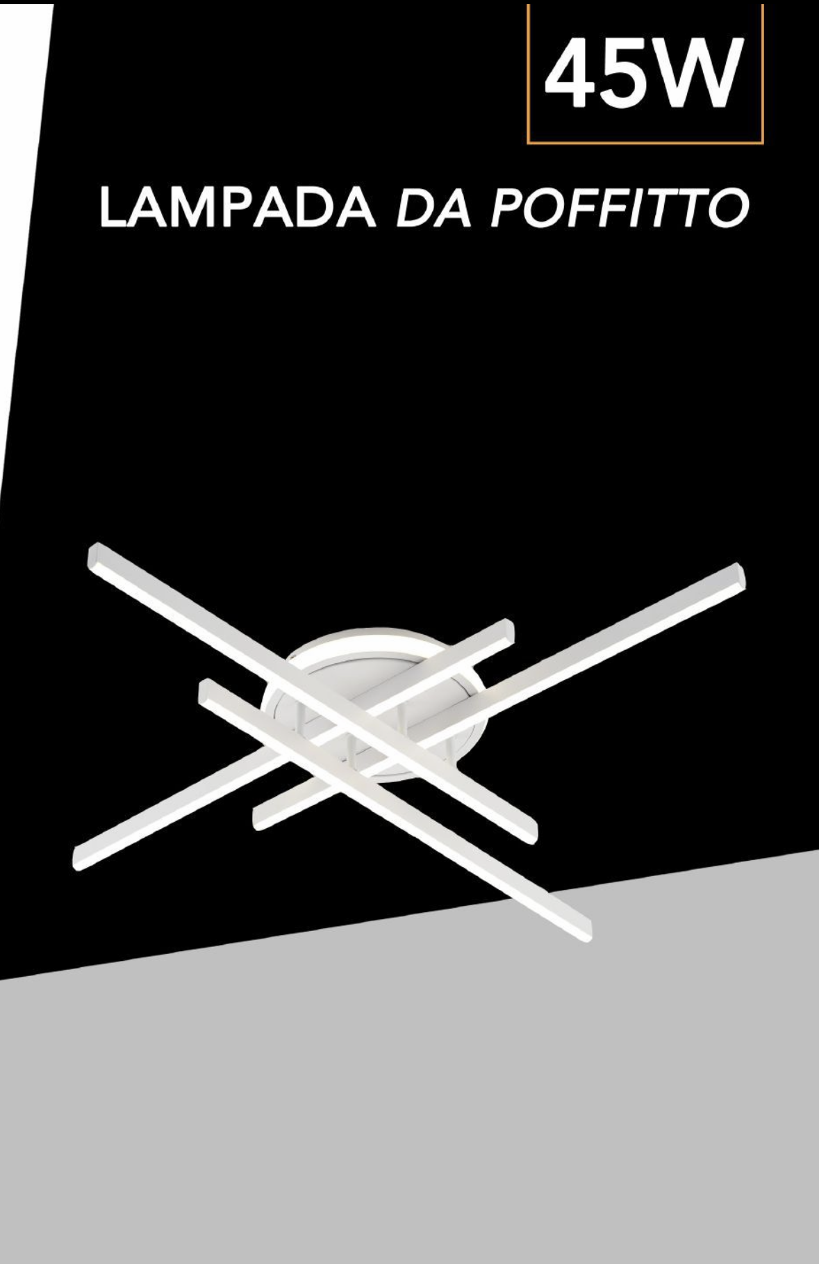 TEKHOME Plafoniera LED Soffitto, 45 watt, 60x60x11 cm, 3 Temperature Colore (3000K, 4000K, 6500K), Alluminio, Installazione Facile, Resistente, Moderna, Camera da Letto PN-21