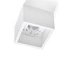 Plafoniera in Gesso da Soffitto Quadrata, Attacco GX53, Max 15W, Verniciabile, IP20 – Bianco – GS-C38-1