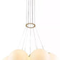 Lampadario a sospensione 7 sfere g9 sfera color bianco bronzo LP-84-7