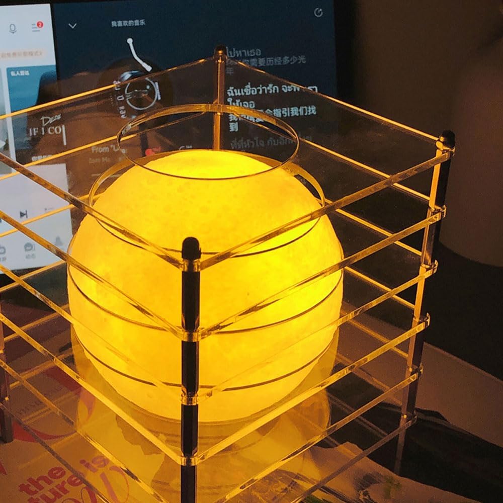 Lampada da Tavolo, Design Moderno in Resina, Attacco G9, 20×20 cm, Lampada Decorativa per Camera da Letto, Soggiorno e Studio (Lampadina non Inclusa) D07