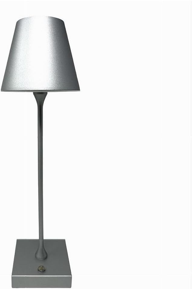 Lampada da Tavolo Ricaricabile LED  – Senza Fili, 3 Temperature di Colore, Dimmerabile Touch, USB, Moderna per Ristorante, Camera, Comodino D27-3C