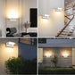 Applique LED da Esterno 21W IP65 CCT-Switch 3000K-4000K-6500K, Lampada da Parete Moderna in Alluminio e Vetro, Impermeabile per Facciata, Giardino e Balcone 472