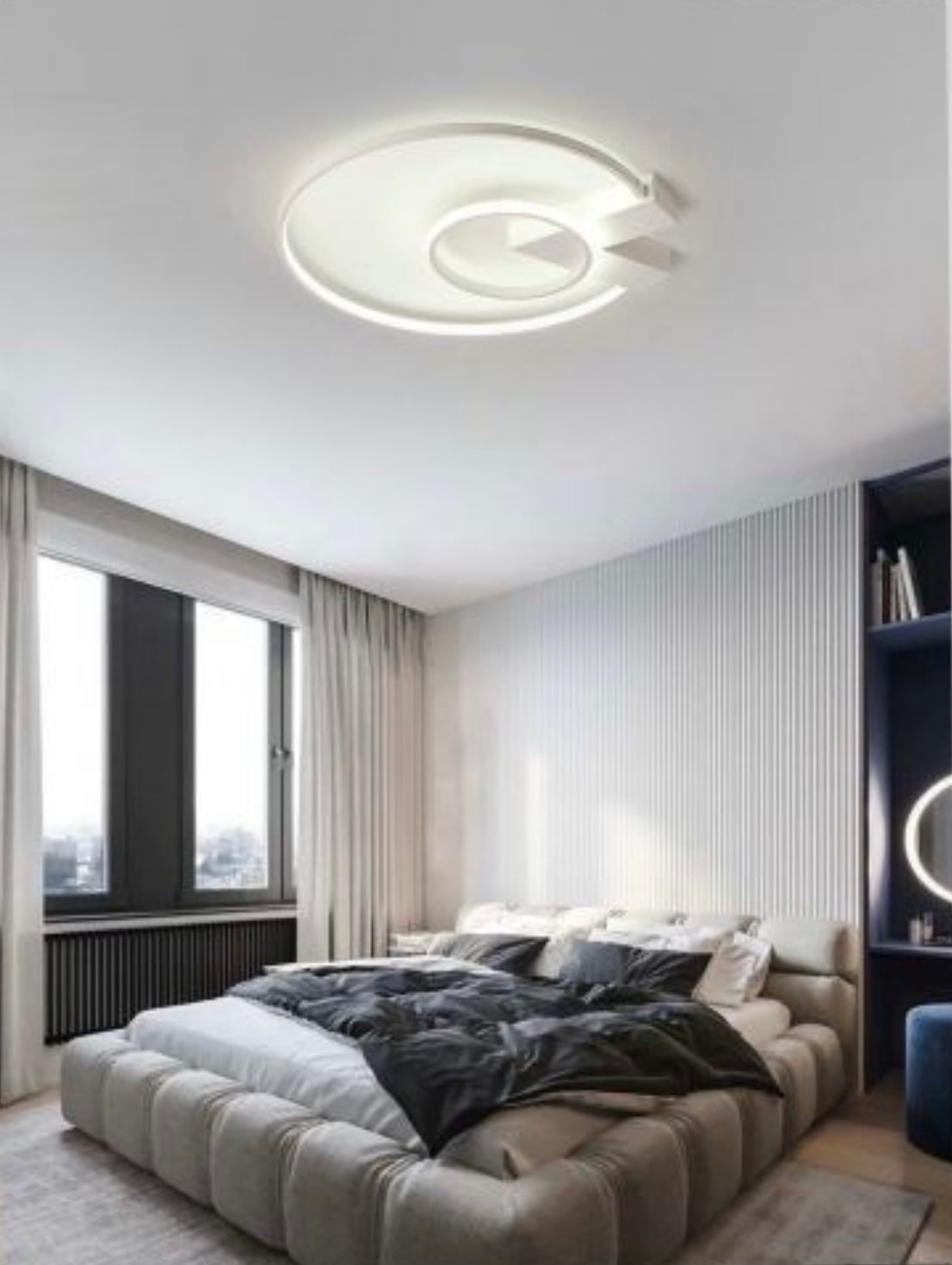 TEKHOME Lampada da soffitto a LED 50 cm 32 W Lampada da soggiorno Lampadario in ferro battuto PN-04
