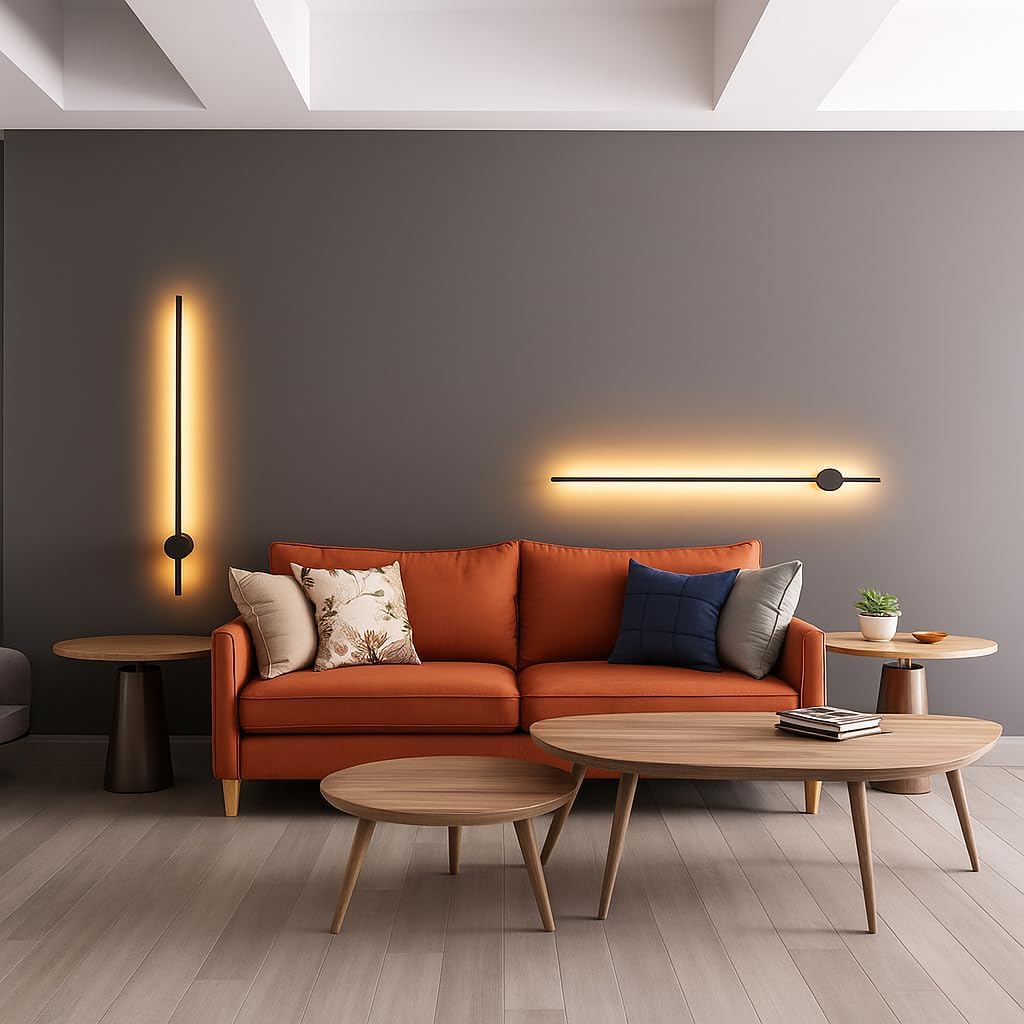 Applique LED 12W CCT 3000K-4000K-6500K, Lampada da Parete Moderna Interno, Luce Calda Naturale Fredda, IP20, Nero/Bianco AQ22