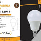 Lampadina LED E14 12W 1160LM, Luce Calda 3000K / Naturale 4000K / Fredda 6500K, Non Dimmerabile, Lampadine LED Risparmio Energetico – Confezione 6 Pezzi – A60T-12W