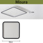 TEKHOME Lampada da soffitto a LED, diametro 50 cm, quadrata, moderna, 3COLORE 4000LM, acrilico, per camera da letto, cucina, sala da pranzo, illuminazione a LED a risparmio C12-3C