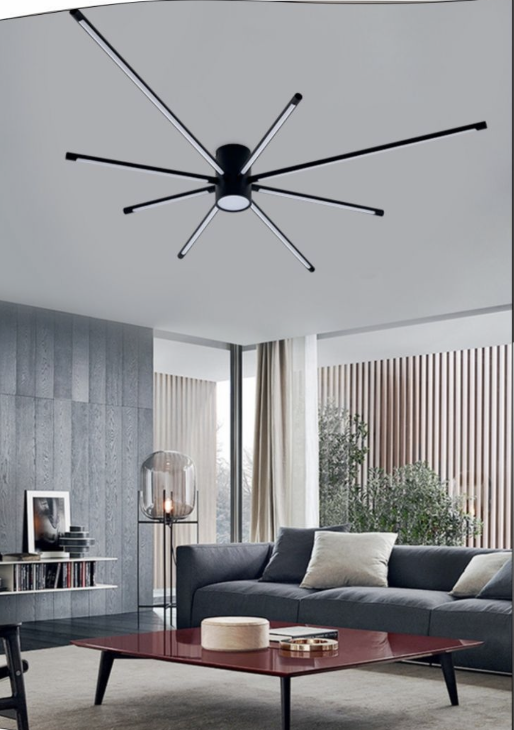 TEKHOME Lampadario da soffitto a led 43 watt plafoniera lampada moderna Bianco/Nero luce 3000K/4000K/6500K PN-27
