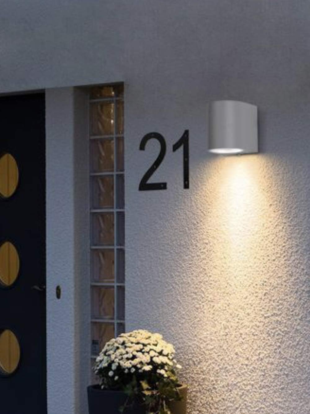 Applique da Esterno 1xGU10 IP65 – Lampada da Parete Impermeabile in Alluminio Verniciato, Luce Diretta, Ideale per Giardino, Balcone e Facciata, Senza Lampadina ES53