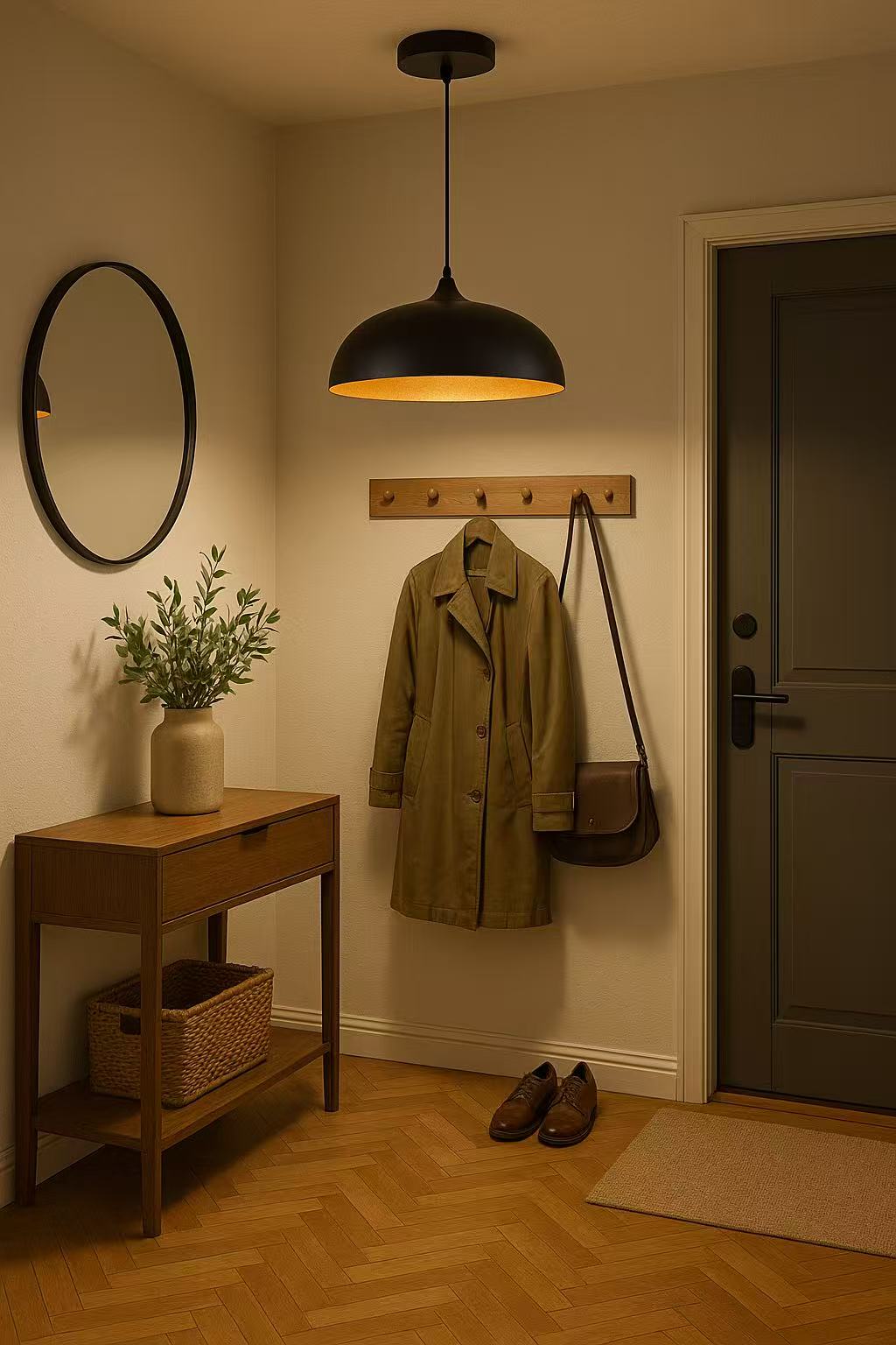 Lampadario a sospensione stile contemporaneo in metallo pendente a cupola attacco E27 luce tavolo cucina di colore nero o bianco Ø35 cm  B90