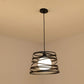 Lampadario a Sospensione E27 Moderno, Lampada a Soffitto Design Industriale in Metallo per Cucina Isola Tavolo da Pranzo, Stile Minimal con Paralume a Spirale, No Lampadina A08