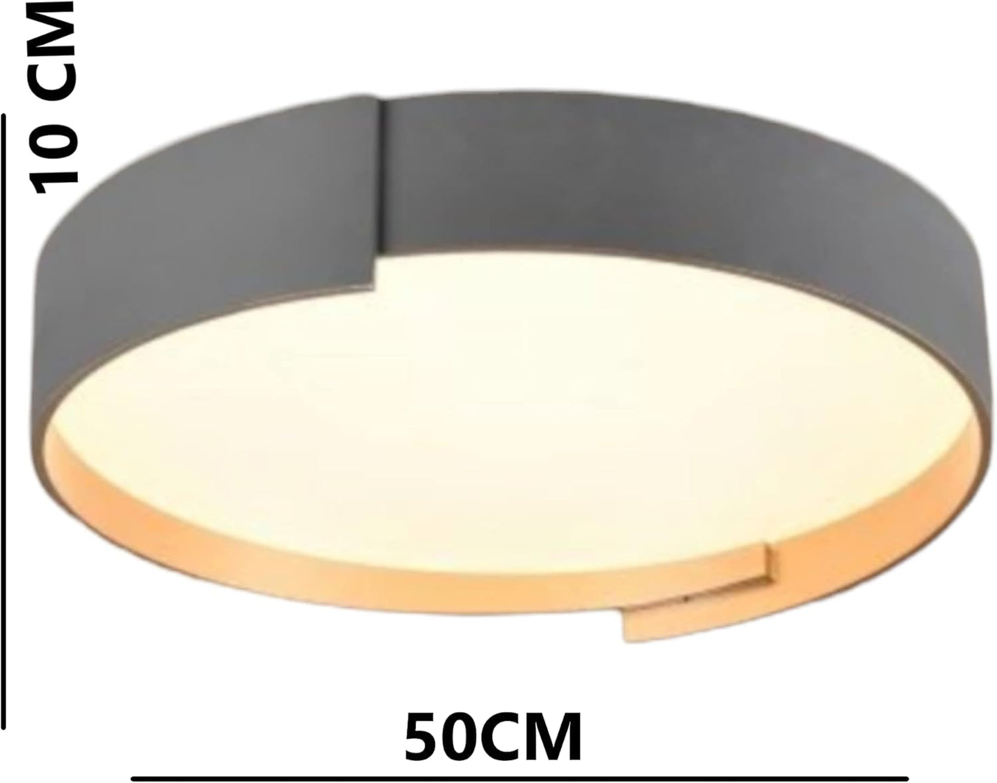 TEKHOME Plafoniera a led da interno moderna a soffitto forma tonda lampada adatta per camera da letto salone soggiorno solotto cucina locali commerciali 46W C49