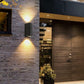 Applique da Esterno 2xGU10 IP65 – Lampada da Parete LED a Doppia Luce su e Giù, Impermeabile, in Alluminio Verniciato, Design Moderno per Facciata, Balcone o Giardino ES14