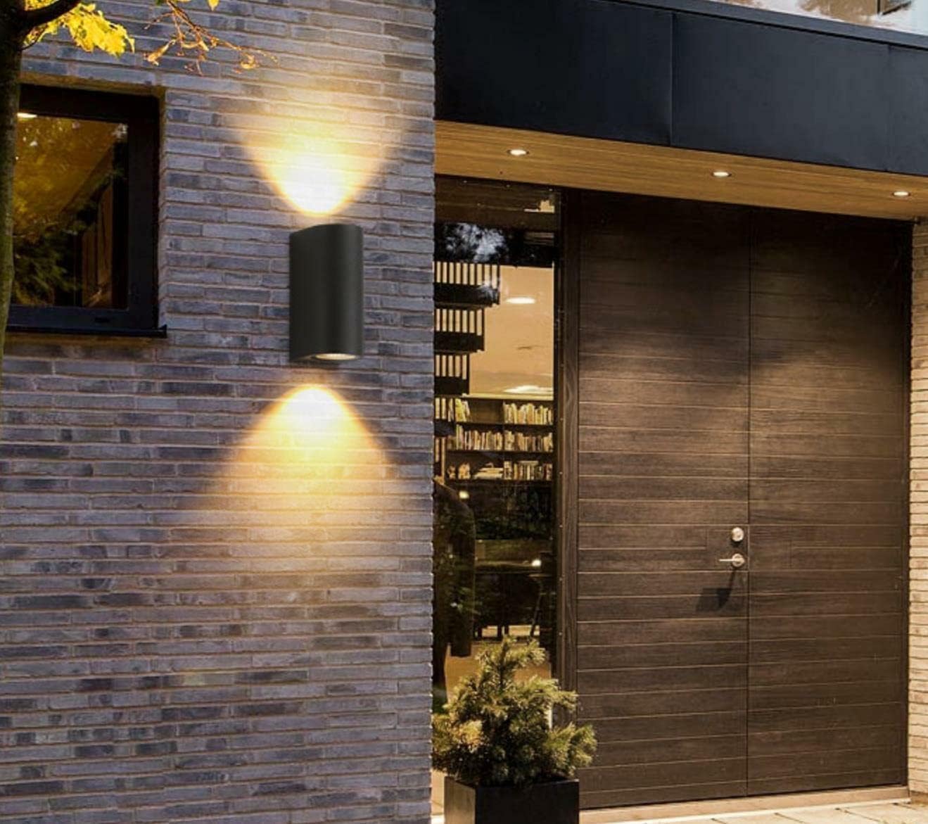 Applique da Esterno 2xGU10 IP65 – Lampada da Parete LED a Doppia Luce su e Giù, Impermeabile, in Alluminio Verniciato, Design Moderno per Facciata, Balcone o Giardino ES14