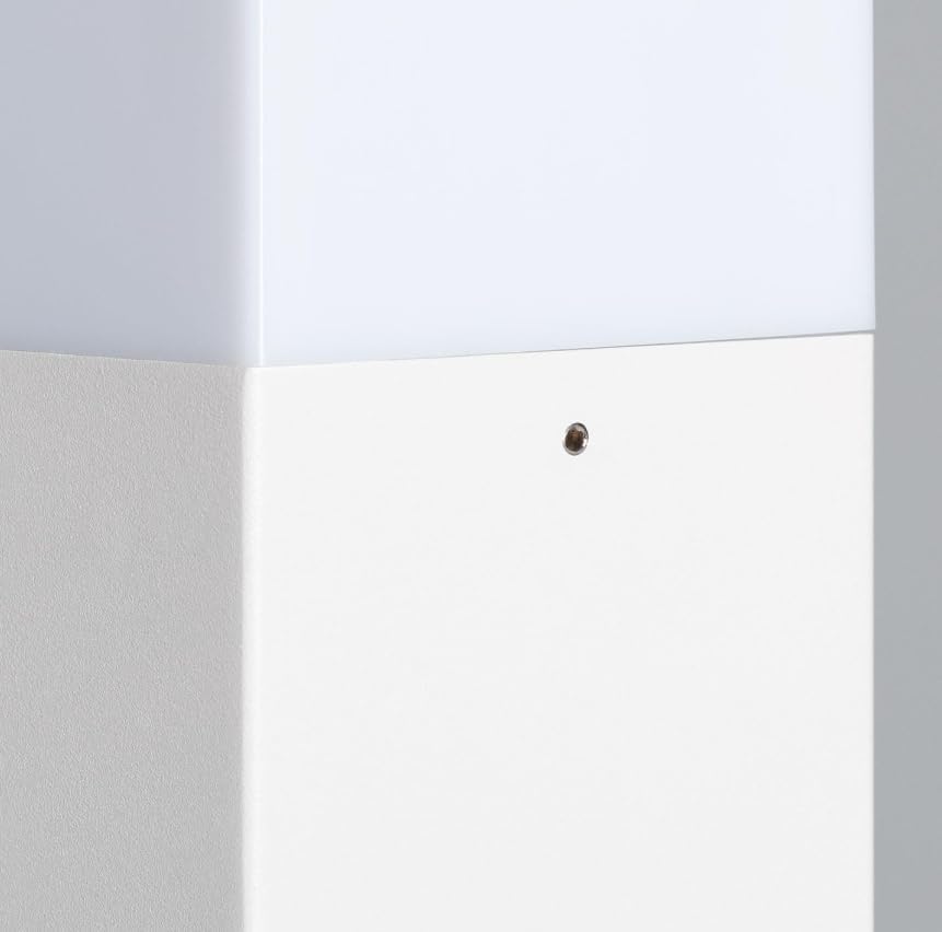 Lampione da Giardino 74cm IP44 per Esterno, Attacco E27, Palo Luce da Esterno in Alluminio, Lampada da Cortile/Viale/Terrazza – Nero/Bianco (Senza Lampadina) 740
