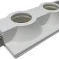 Portafaretto in Gesso da Incasso Doppio GU10 – Faretto da Soffitto Verniciabile, Bianco, IP20, Per Cartongesso, Lampadine GU10 Max 2x20W GS-25