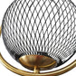 Lampadario a sospensione sospeso ovale sfera luce led E27 in metallo oro pendente semplice design moderno minimal minimalista per camera soggiorno LP-09