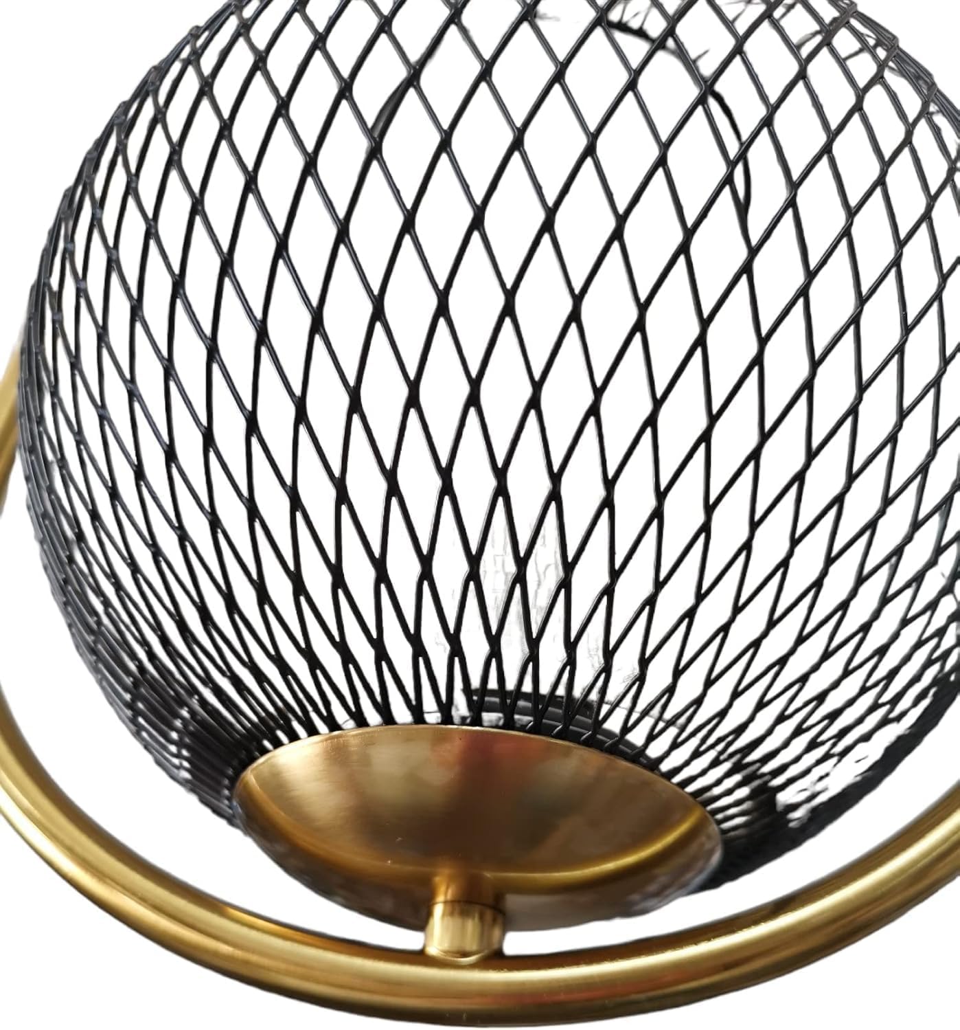 Lampadario a sospensione sospeso ovale sfera luce led E27 in metallo oro pendente semplice design moderno minimal minimalista per camera soggiorno LP-09