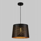 TEKHOME Lampadario a Sospensione Moderna in Metallo per Interni, Paralume Cilindrico Oro Interno, Attacco E27, Ø35cm, Altezza Regolabile 140cm – Bianco/Nero A73