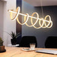 TEKHOME Lampadario led a sospensione 60 watt lampada twist bianco stilizzato luce fredda calda o naturale A68-B3C